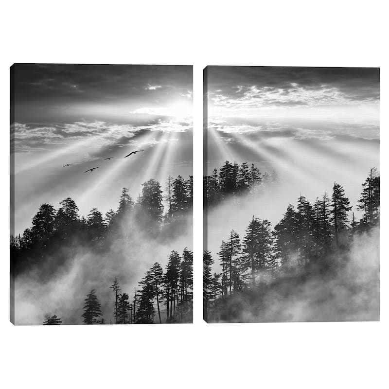 Mountain Sunrise 13 Part I & II by Monte Nagler Canvas Art Prints