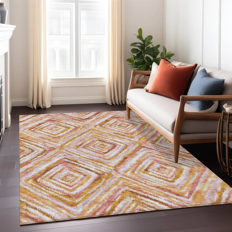 Machine Washable Indoor/ Outdoor Chantille Moroccan Boho Contemporary Rug