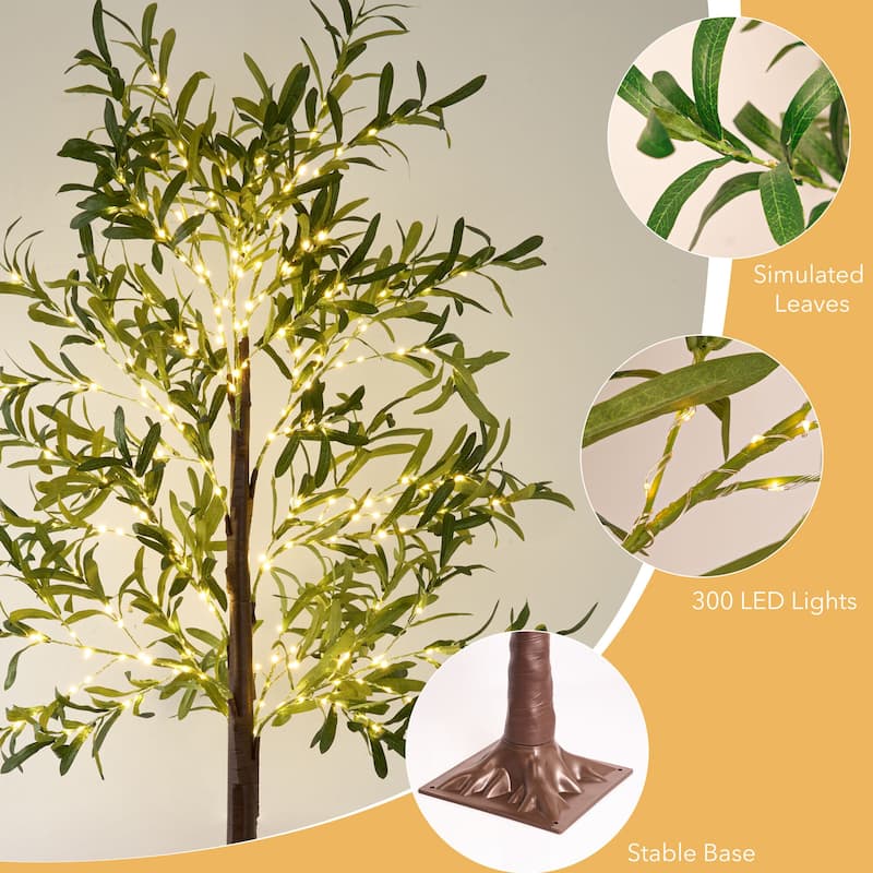 6FT Lighted Olive Tree for Indoor Decor Wedding Christmas Holiday