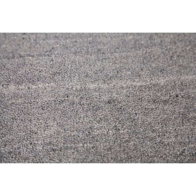 Hand Knotted Oriental 100% Wool Carpet Tribal Animal Pictorial Greys & Charcoal Gabbeh Runner Rug - 7' 9'' X 2' 7''