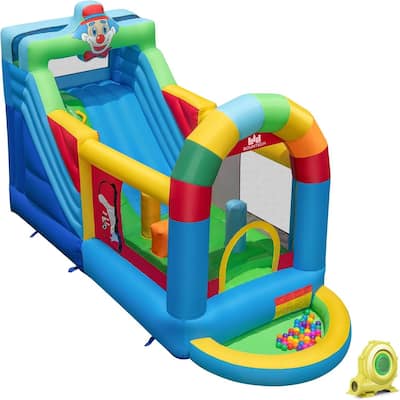 14.5x6FT Inflatable Bounce House Blow Up Castle w/ 735W Blower - Colorful