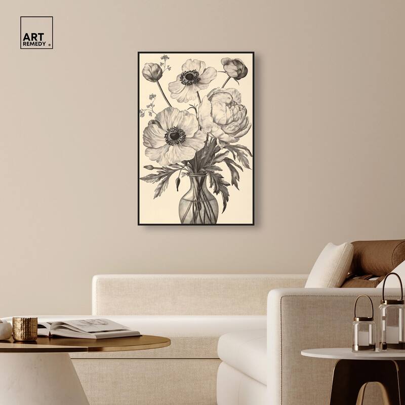 Vase of Vellum Canvas by Art Remedy