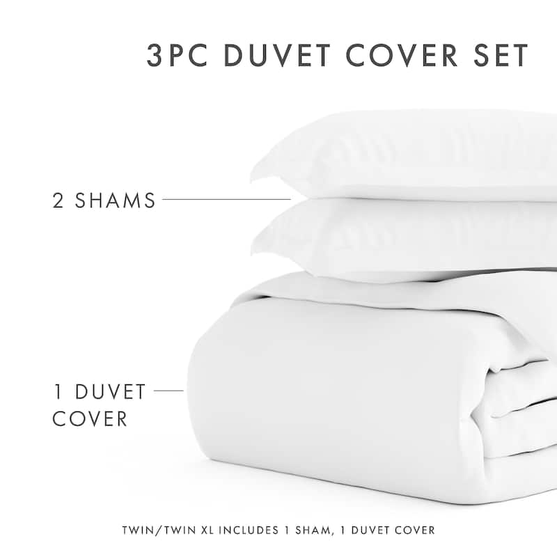 Soft Essentials Oversized 3-piece Microfiber Duvet Cover Set
