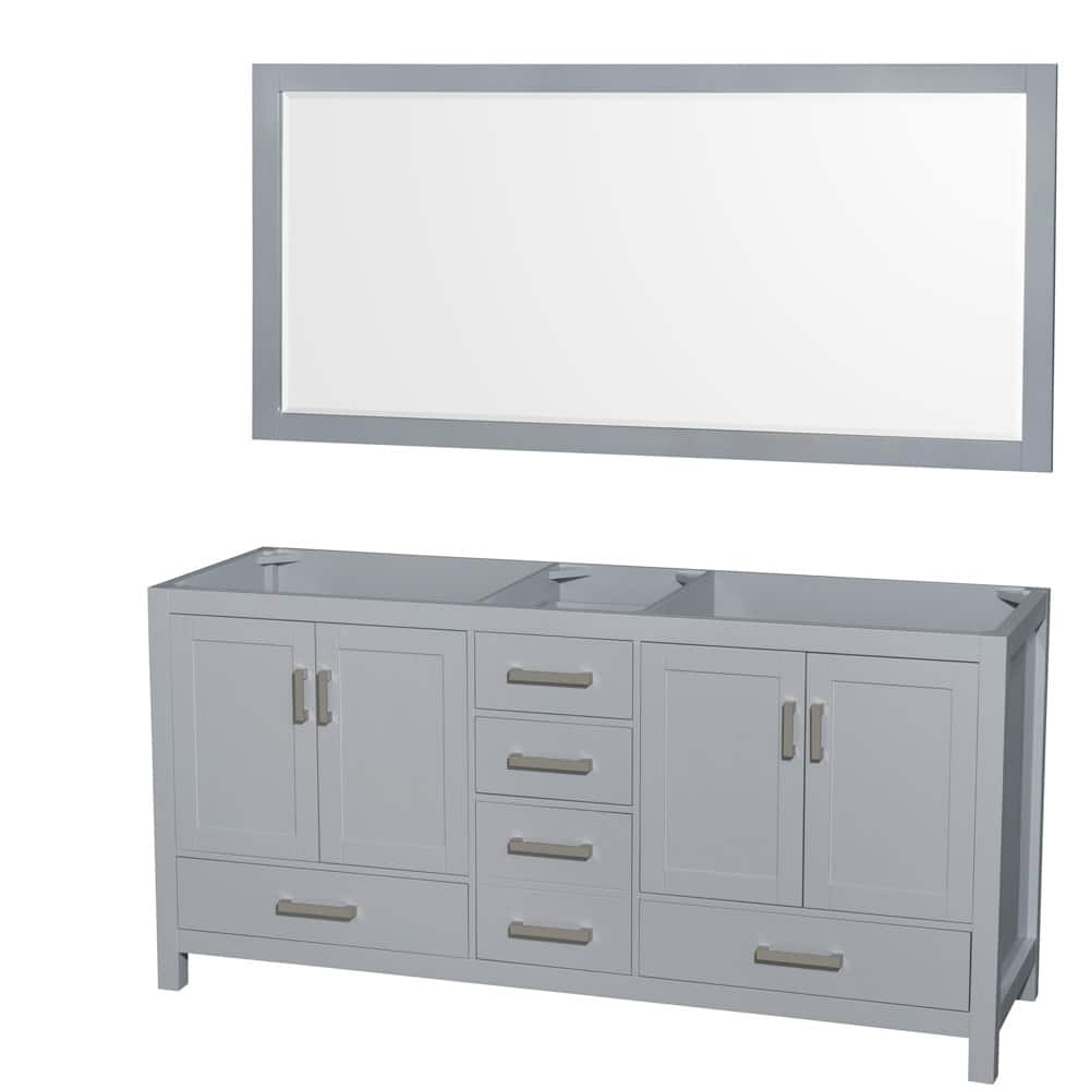 Wyndham Collection WCS141472DUNOM70 Sheffield 72" Free Standing Double