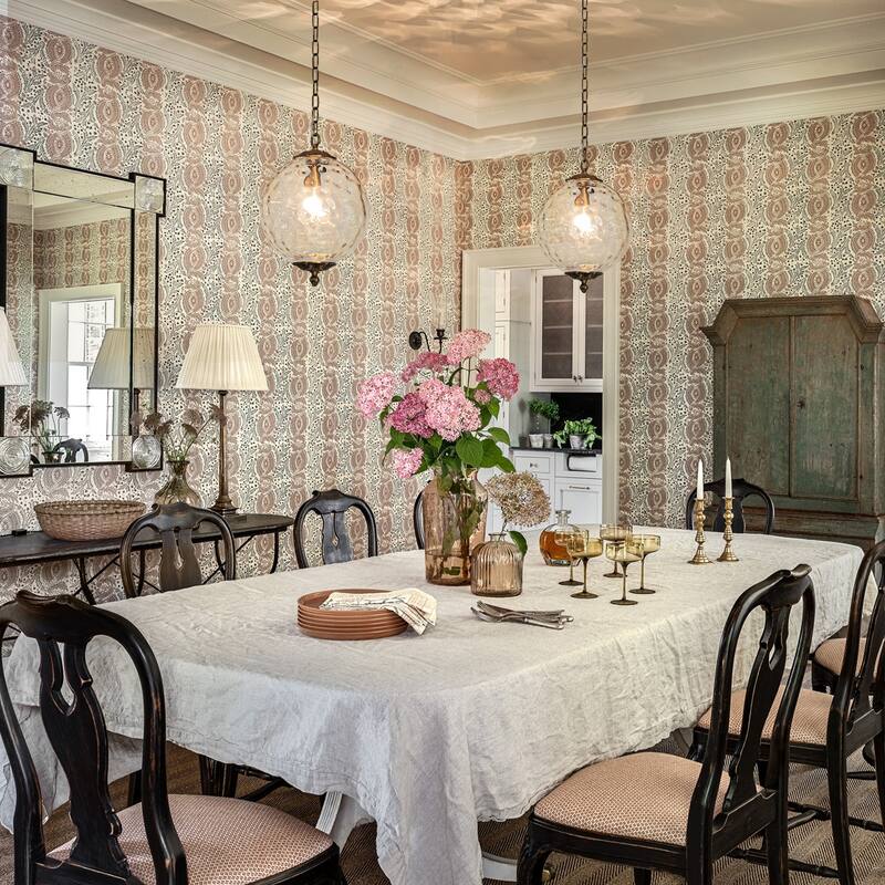 Industrial 1 - Light 11.8" W Retro French Globe Glass Pendant For Kitchen Island