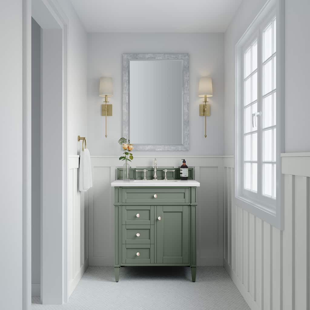 James Martin Vanities Brittany 30" Single Vanity, Smokey Celadon