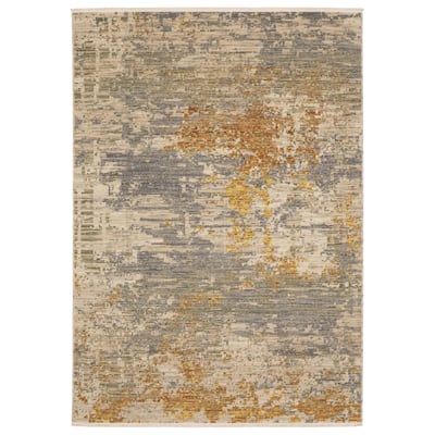 Style Haven Shiloh Mottled Abstract Beige/Gold Wool Blend Area Rug