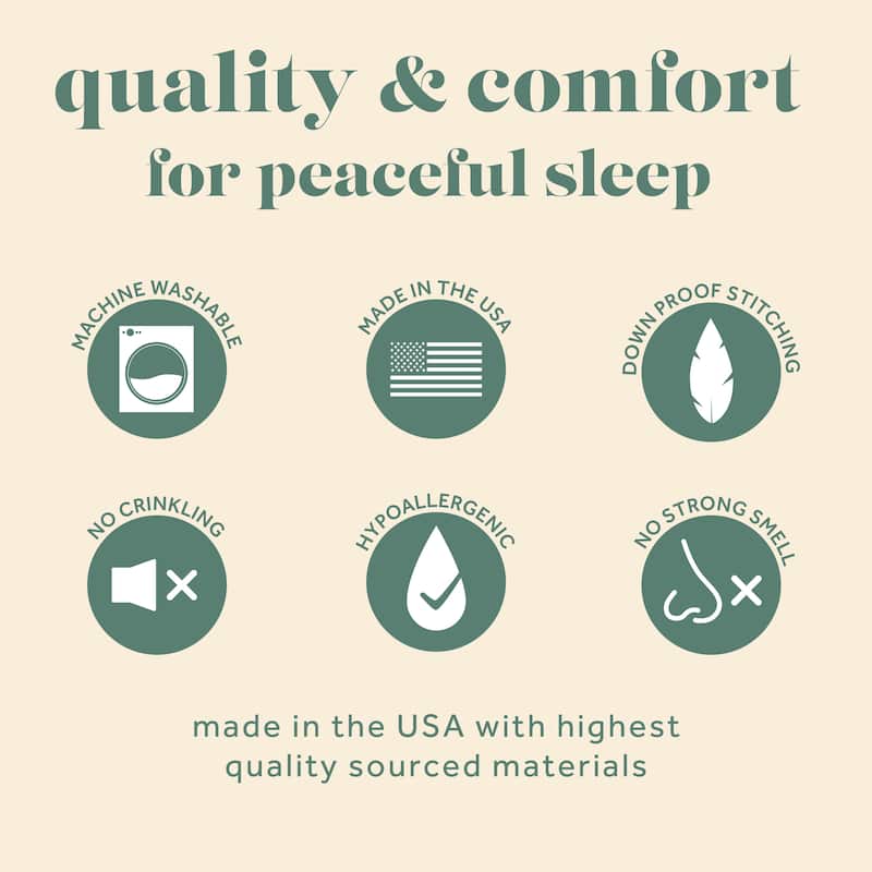 ComfyDown Down Feather Comforter - Made in USA, 100% Cotton Cover Hotel Luxury All-Season Washable Duvet Insert with Corner Tabs