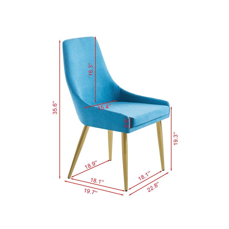 Upholstered Armless Accent Dining Chairs (Set of 2)