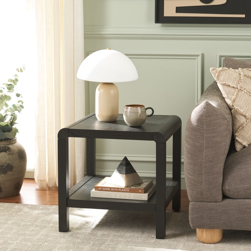 SAFAVIEH Home Omara 1 Shelf Side Table - 20"W x 20"D x 20"H