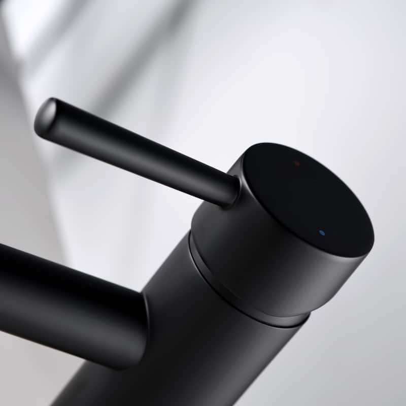 Luxier BSH03-S Single Handle Single Hole Bathroom Faucet with Drain