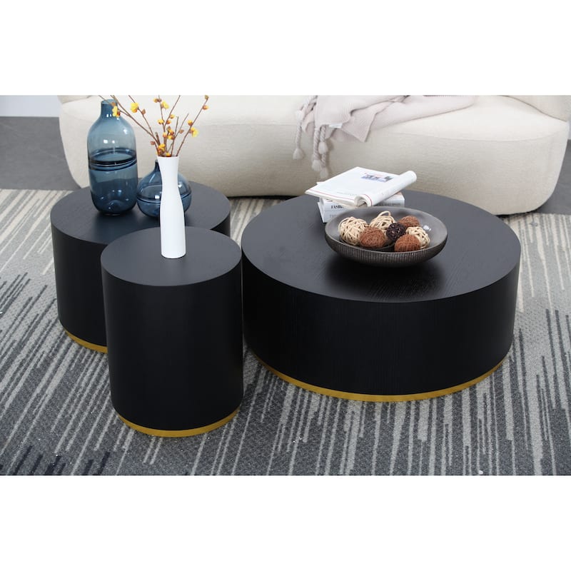 Round Coffee Table 35.1" Modern Living Room Table