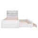 preview thumbnail 8 of 23, Twin Size Wooden LED Platform Bed with Trundle, with Storage Headboard, with Drawers