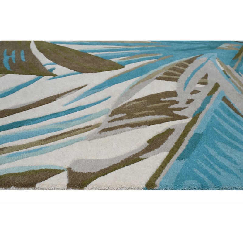 Domani Saunt Hand Tufted Wool Ocean Palms Area Rug