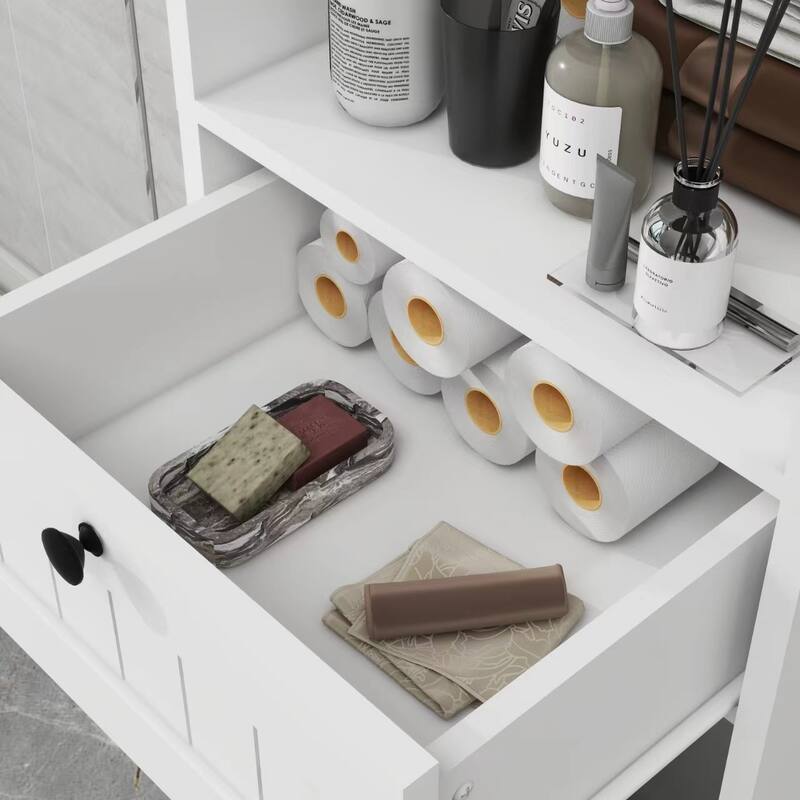 1-Compartment 1-Drawer Tilt-Out Laundry Sorter Cabinet