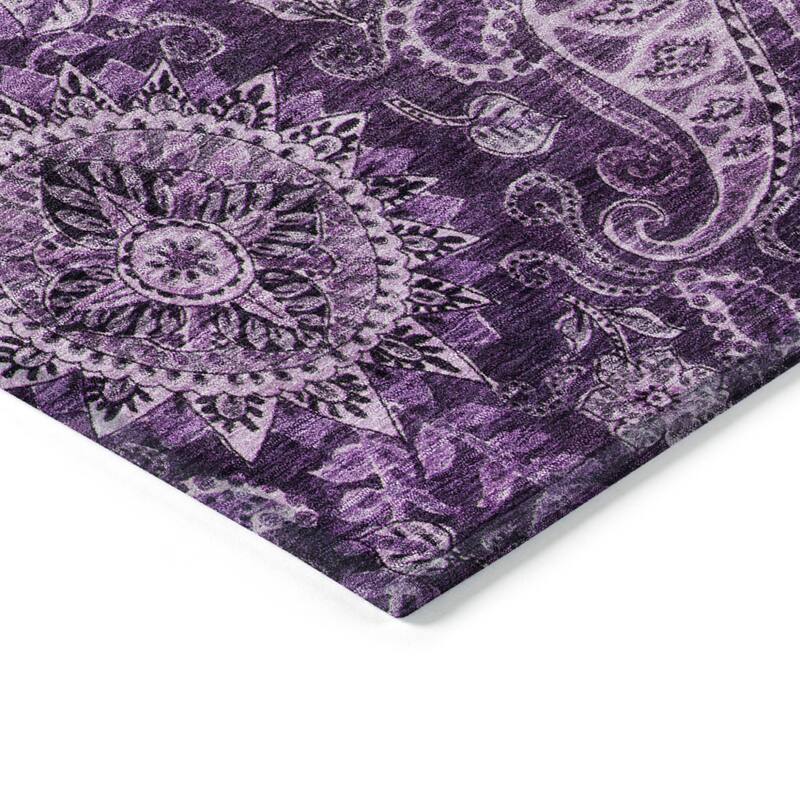 HomeRoots Floral Medallion Transitional Rectangle Outdoor Rug