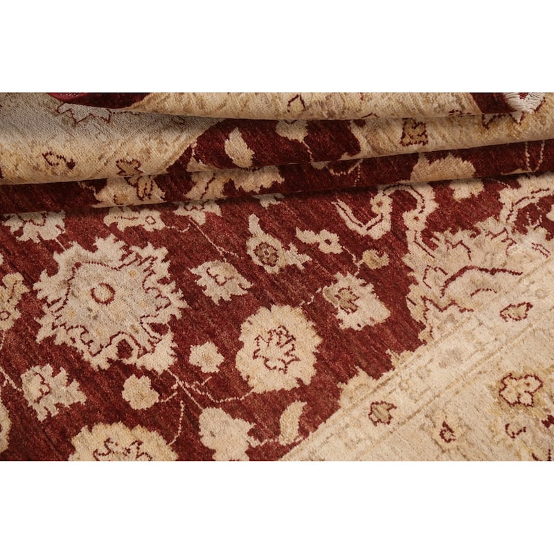 Vegetable Dye Traditional Chobi Peshawar Area Rug Wool Hand-knotted - 5'10" x 8'3"
