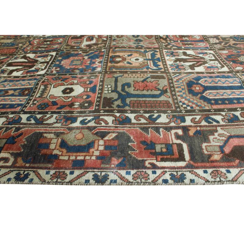 Vintage Distressed Roman Rust/Navy Rug - 6'6" x 9'10"