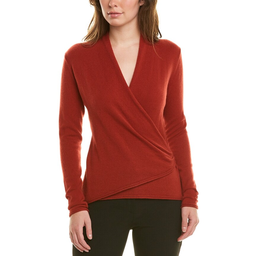 wrap front sweater