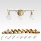 preview thumbnail 20 of 42, Modern 3-Light Gold Bathroom Vanity Light Organic Bulb Shape Glass Wall Sconce