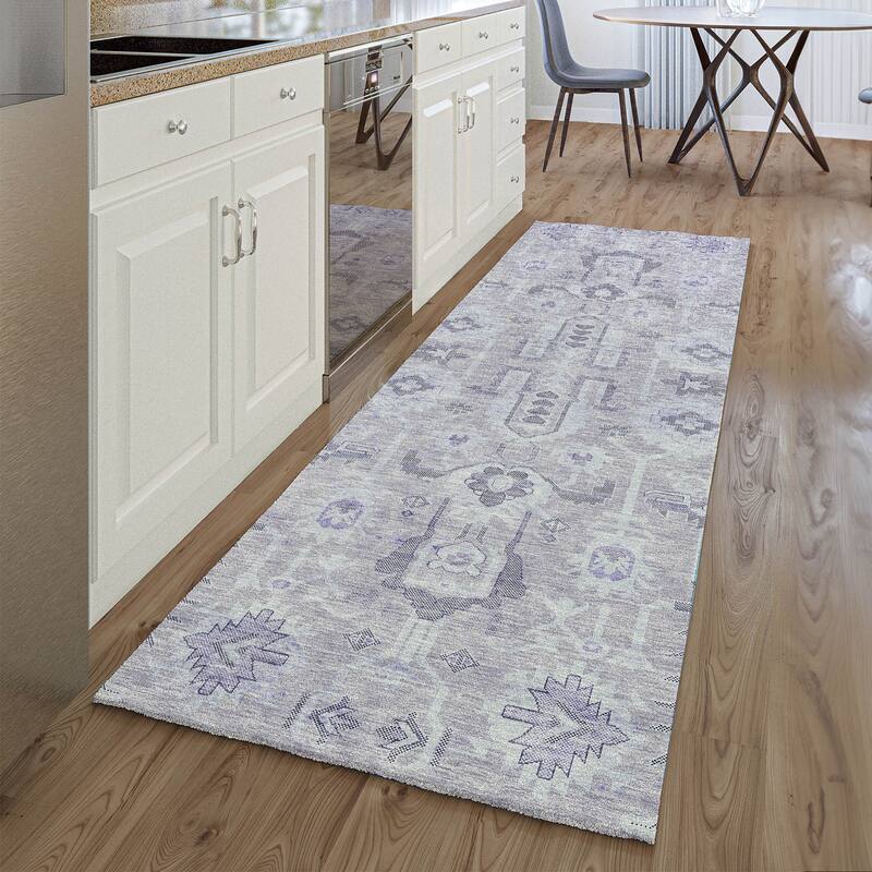 Premium Washable Super Soft Traditional Global Mayfield Rug - Lavender - 2' 3" x 7' 6" - Runner