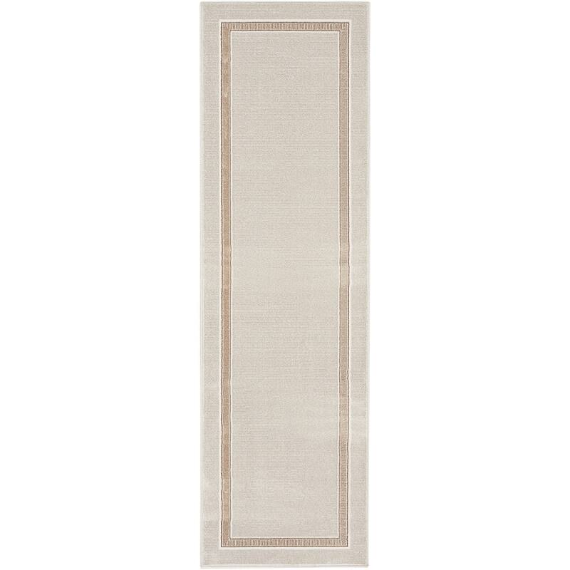 Duva Power Loomed Geometric Abstract Modern Non Skid Stain Resistant Area Rug By HomeRoots - 90' X '27' X '0.39