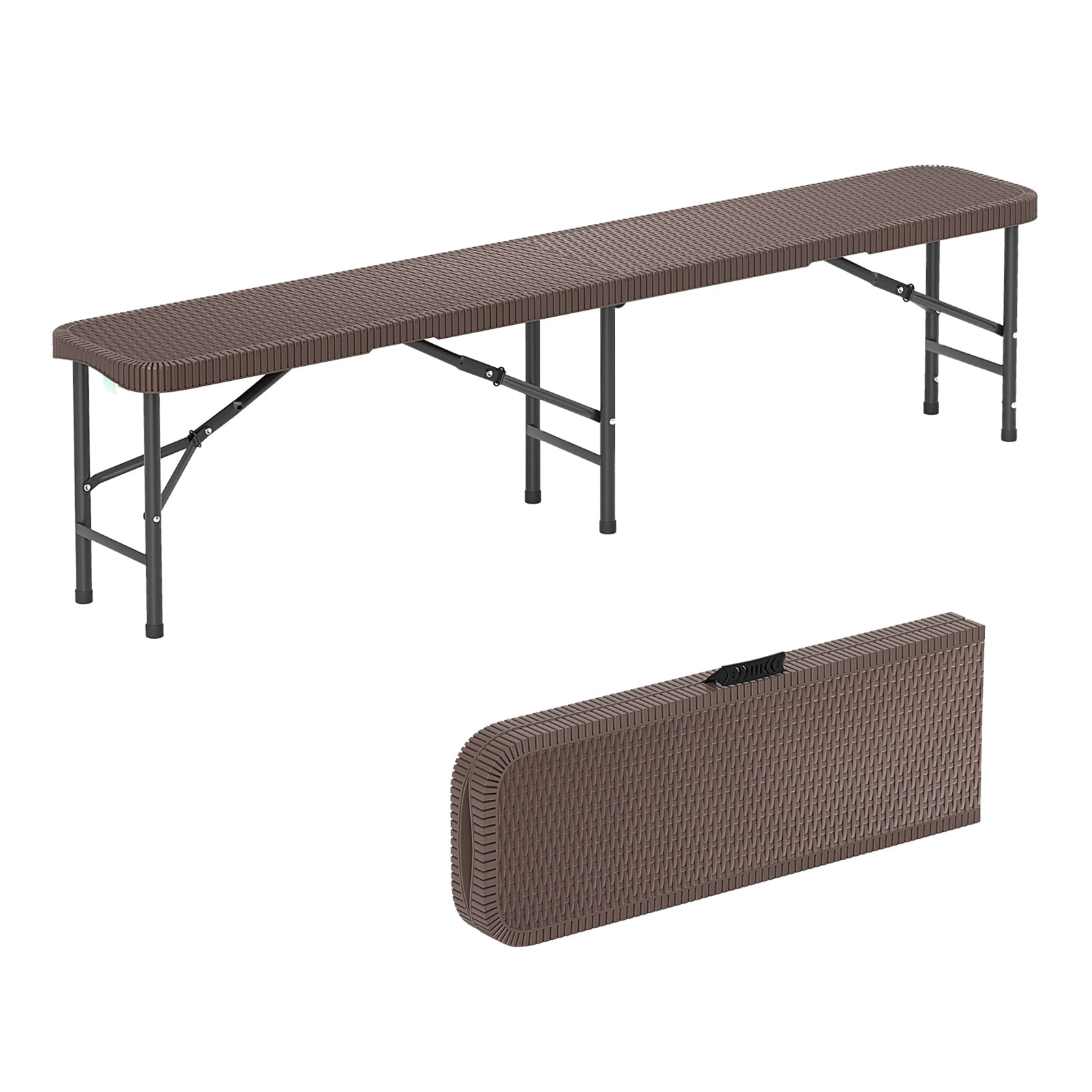 6ft Folding Bench for Camping Soccer Games and More - 71” x 12” x 17”