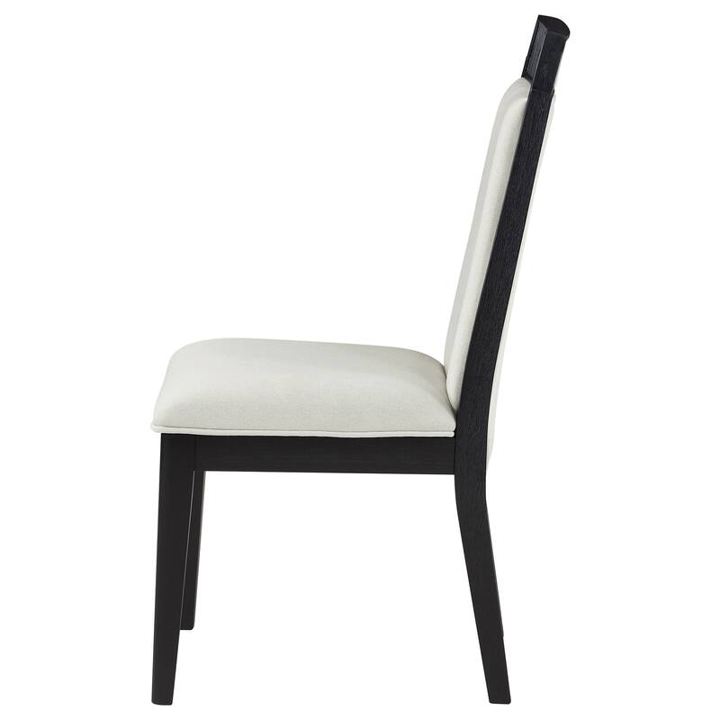 Brookmead Dining Side Chair Ivory and Black (Set of 2)