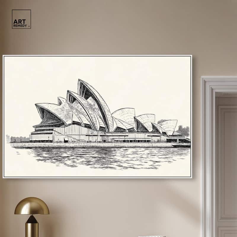Sails of Sydney Canvas by Art Remedy