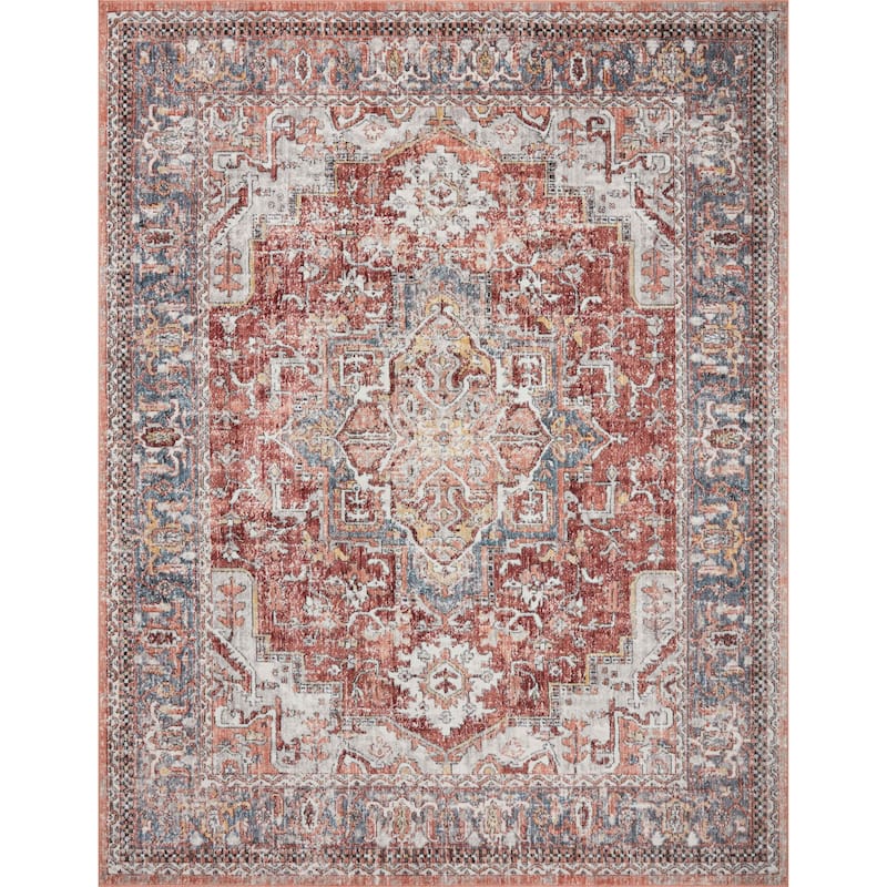 Alexander Home Cassandra Sunset Oriental Distressed Area Rug