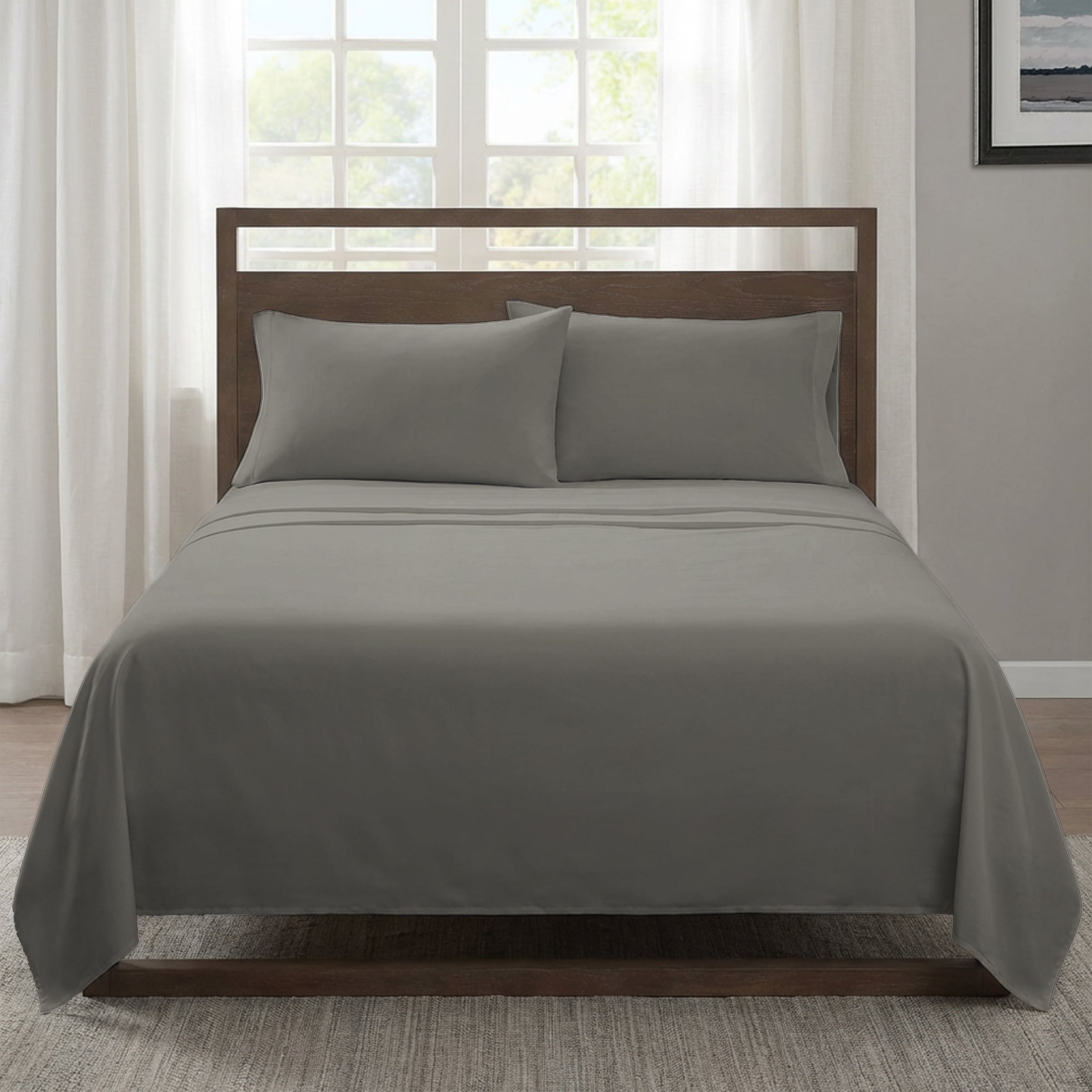 Haven 3/4pc Microfiber Sheets - Grey
