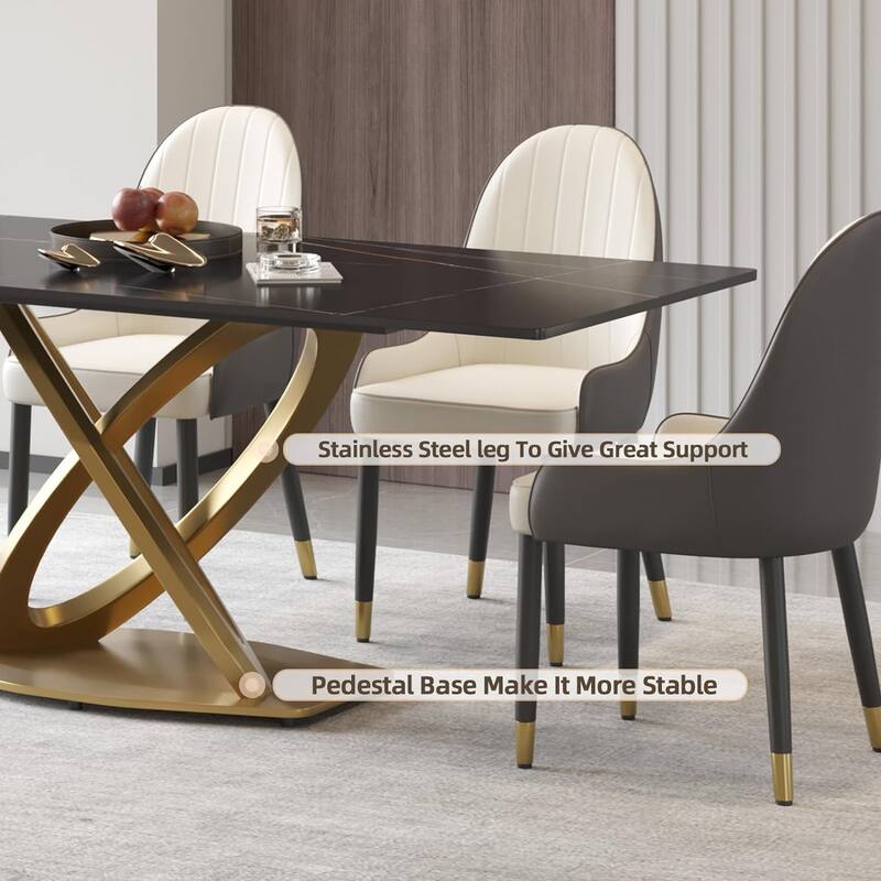 63'' Dining Table, Modern Dining Table for 6