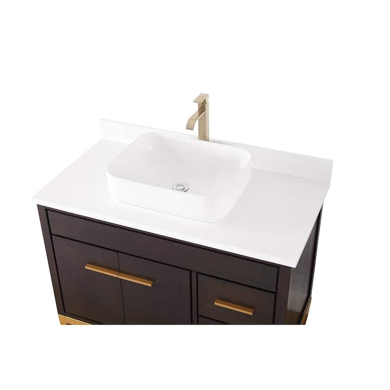 42" Tennant Brand Modern Style Beatrice Vessel Sink Bathroom Vanity