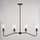 preview thumbnail 6 of 9, Vaxcel Lighting H0285 Beverly 4 Light 36" Wide Linear Chandelier