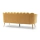 preview thumbnail 28 of 62, Reitz Glam Velvet Shell Sofa by Christopher Knight Home - 76.25" L x 29.25" W x 33.50" H
