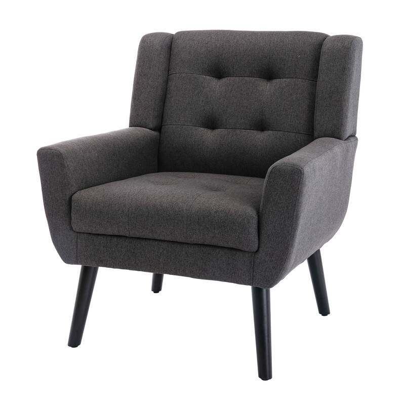 Modern Linen Ergonomics Accent Chair for Living Room Bed Bath