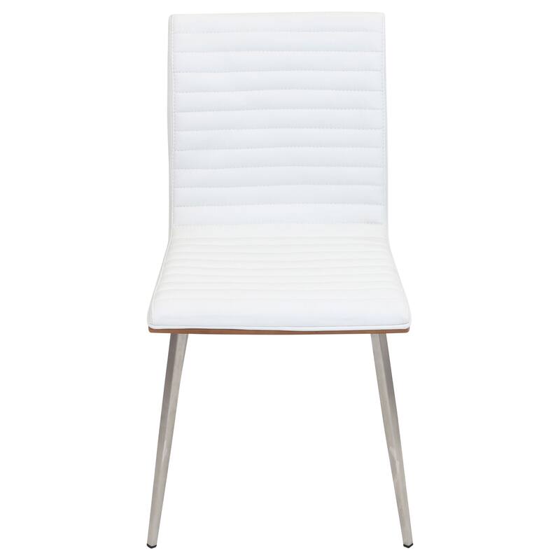 Mason Stainless Steel Wood Swivel Chair (Set of 2) - White