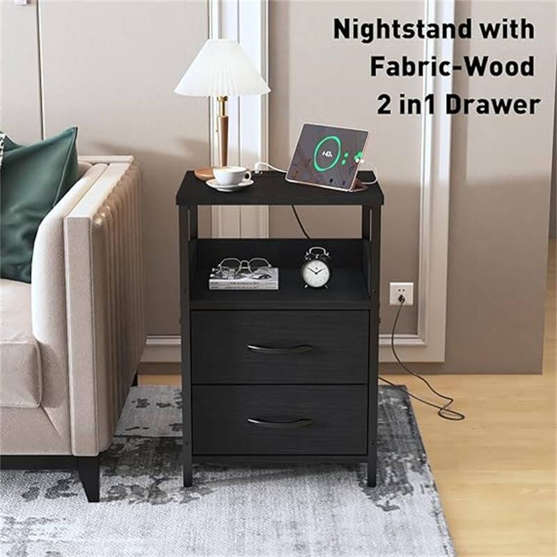Nightstand with Charging Station