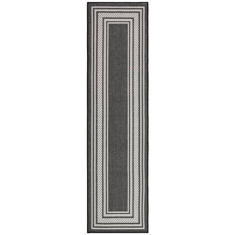 Nourison Horizon Indoor/Outdoor Geometric Area Rug - 2' x 6' - Black