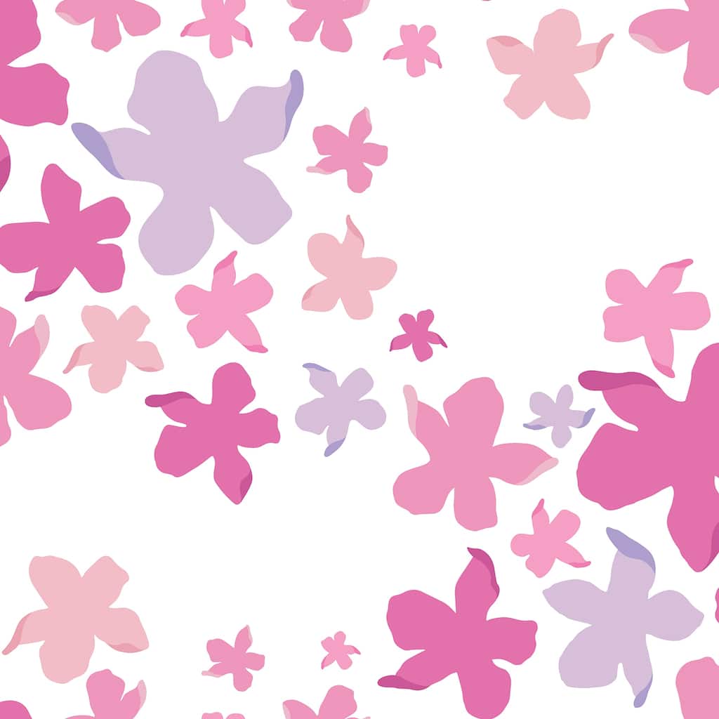 Lele Sadoughi Lele Lillies Pink Peel & Stick Wallpaper