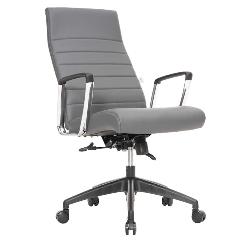 Hilton Modern High Back Ergonomic Leather Office Chair with Adjustable Height, Swivel, and Tilt for Conference or Executive Desk