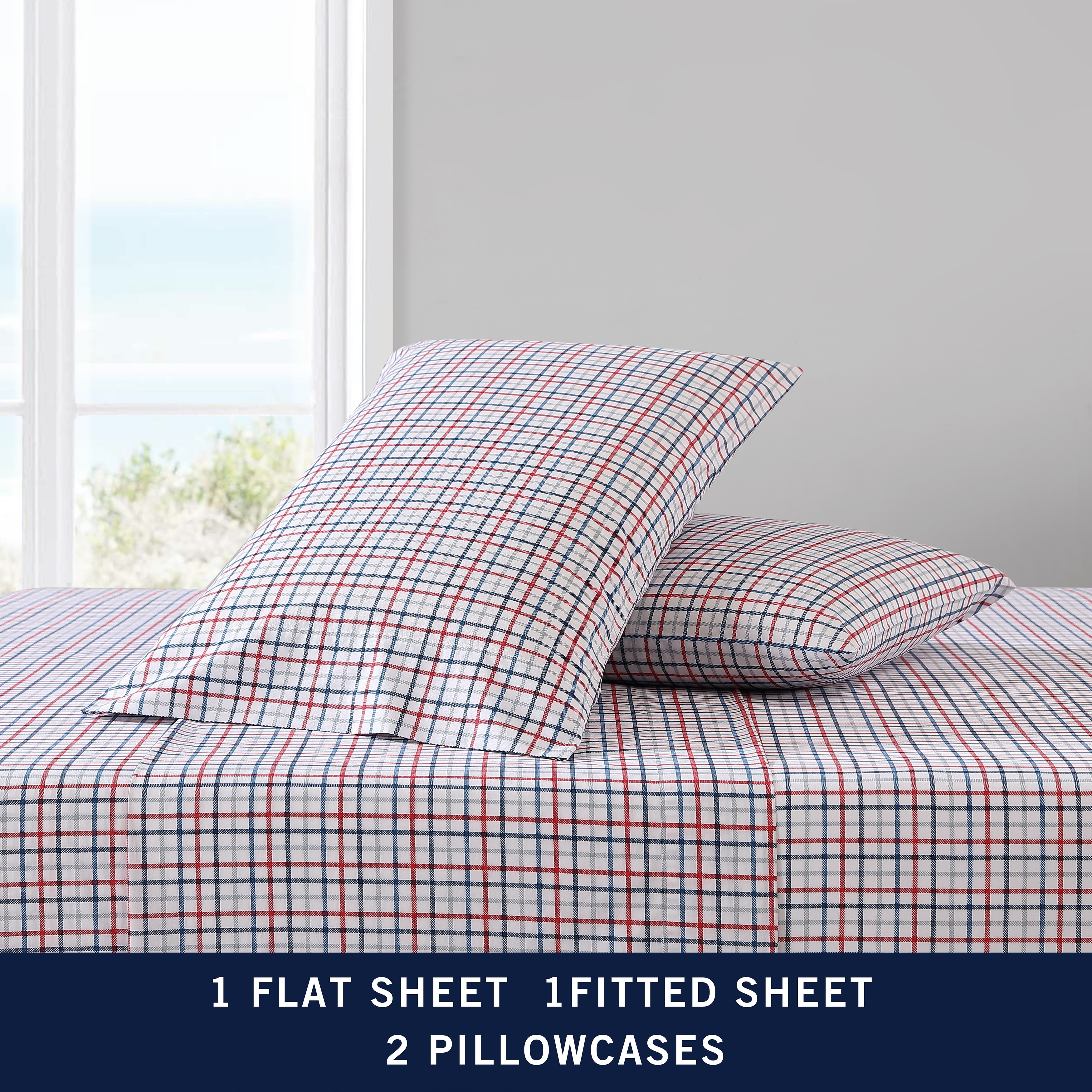 Nautica Cotton Blend Solid Fitted Sheet - On Sale - Bed Bath