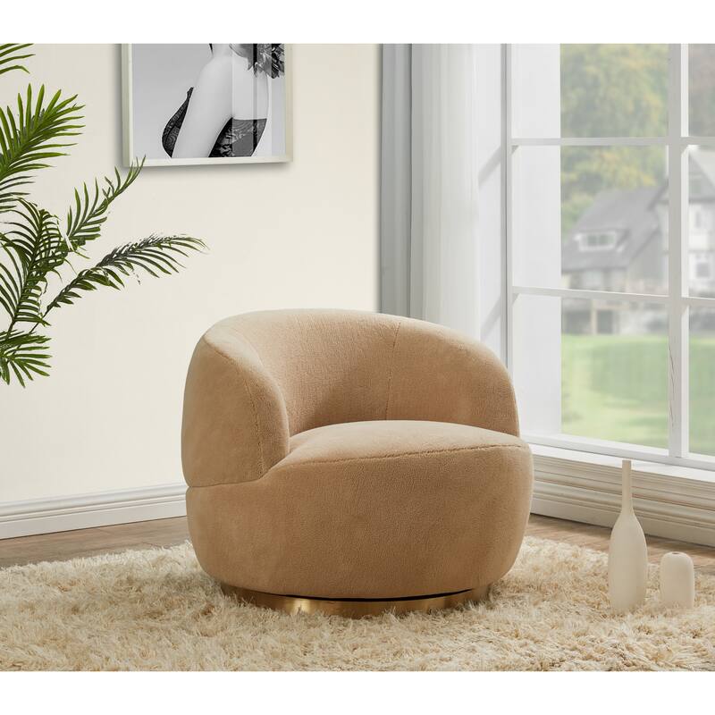 SAFAVIEH Couture Hatsue Swivel Chair - 33Wx35Dx28H