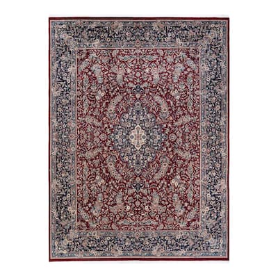 Overton Handknotted Wool Traditional Oriental Red Area Rug - 9' x 12'