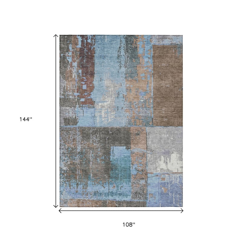 HomeRoots Abstract Transitional Rectangle Outdoor Rug