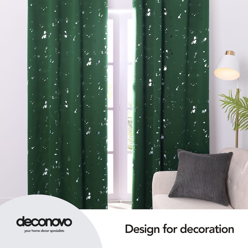 Deconovo Silver Spot 52 Width Curtain Panel Pair (2 Panel)