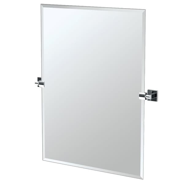 Gatco 4059S Elevate 27-1/2" Rectangular Beveled Wall Mounted Mirror with Chrome Accents - N/A