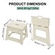 preview thumbnail 9 of 10, 9" Folding Step Stool for Adults 132 lbs Capacity - 10 x 7.3 x 9.6inch White