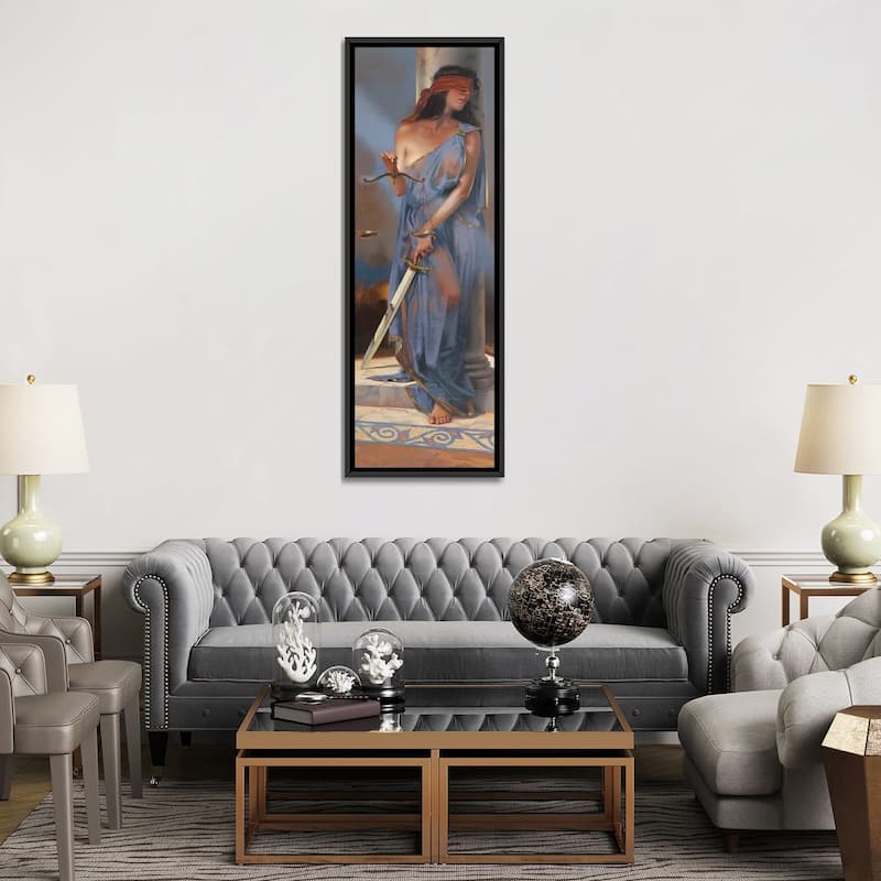 iCanvas "Lady Justice" by Maher Morcos Framed Canvas Print