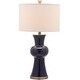 preview thumbnail 14 of 14, SAFAVIEH Lighting 30 inch Navy Lola Column Lamp (Set of 2)
